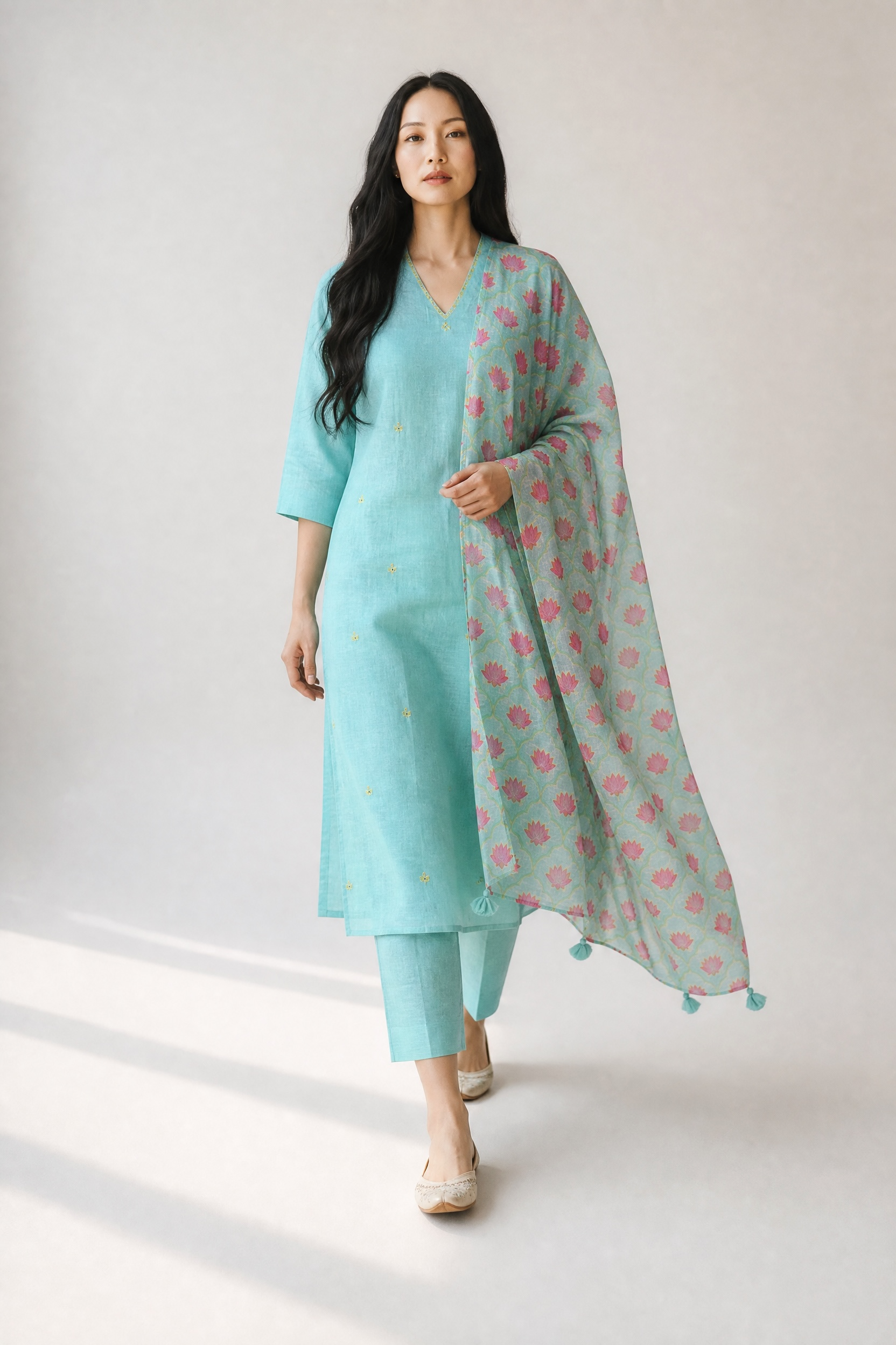 Kurti-Set - AQUA1