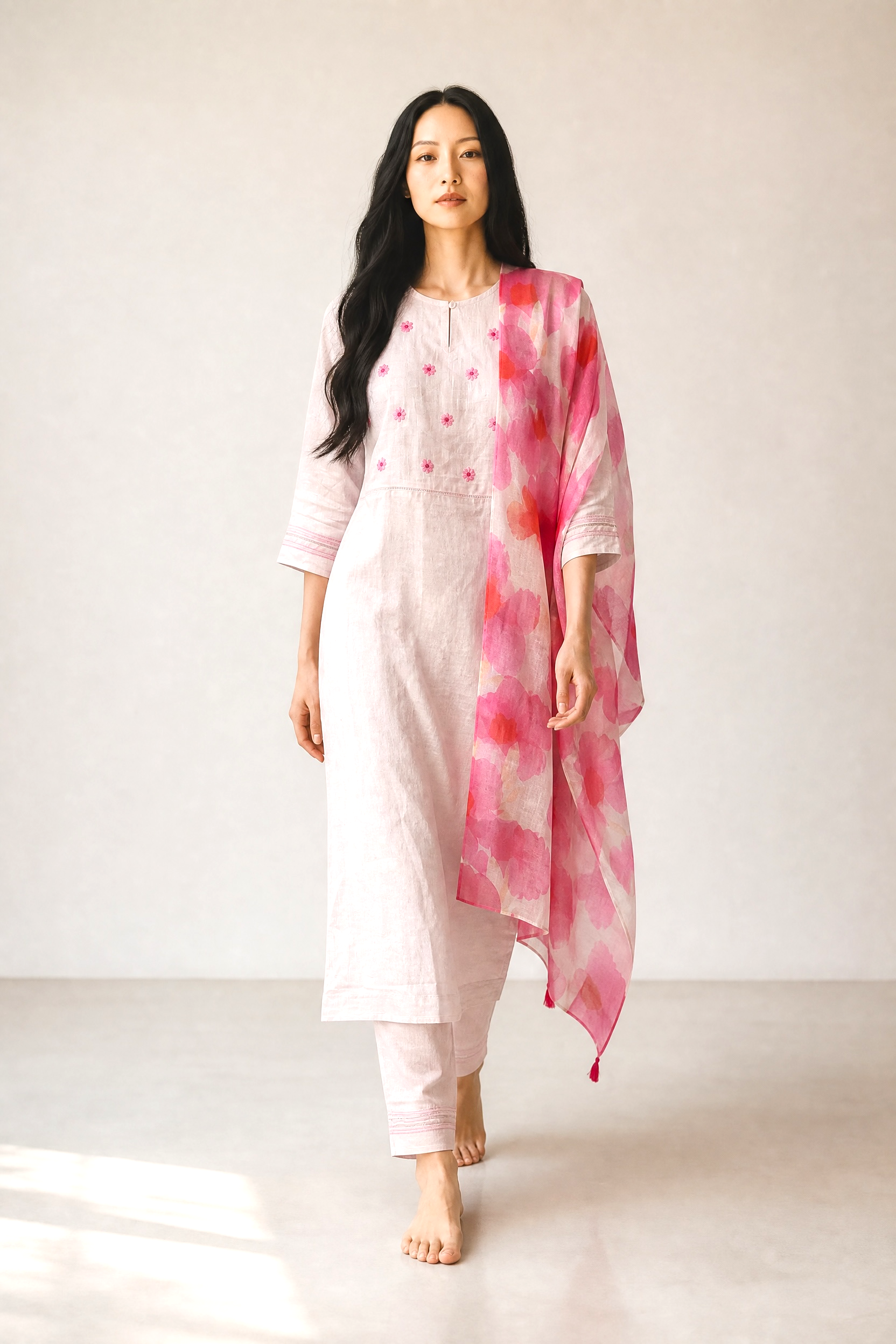 Kurti-Set - PINK.