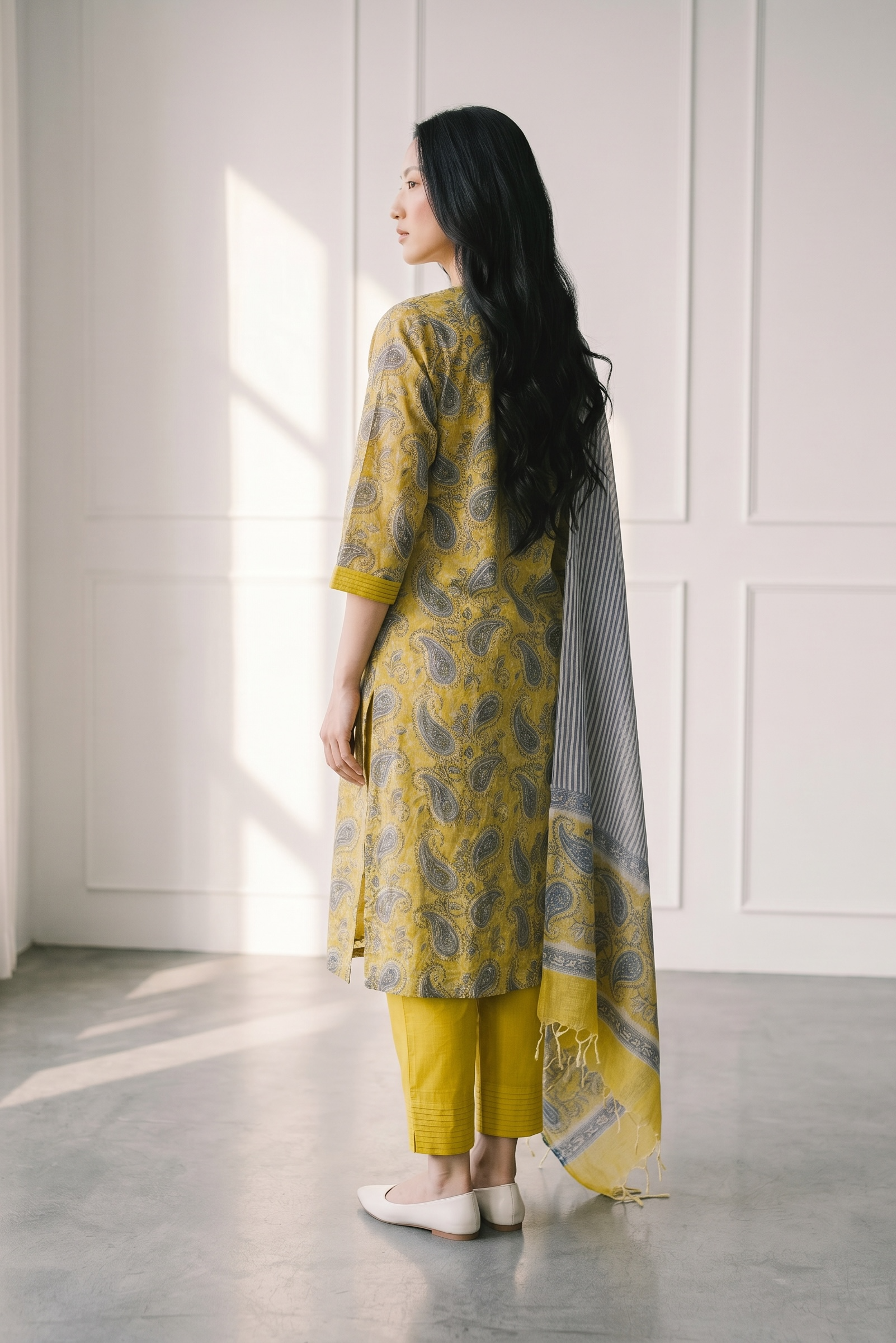 pure kota doria Kurti-Set