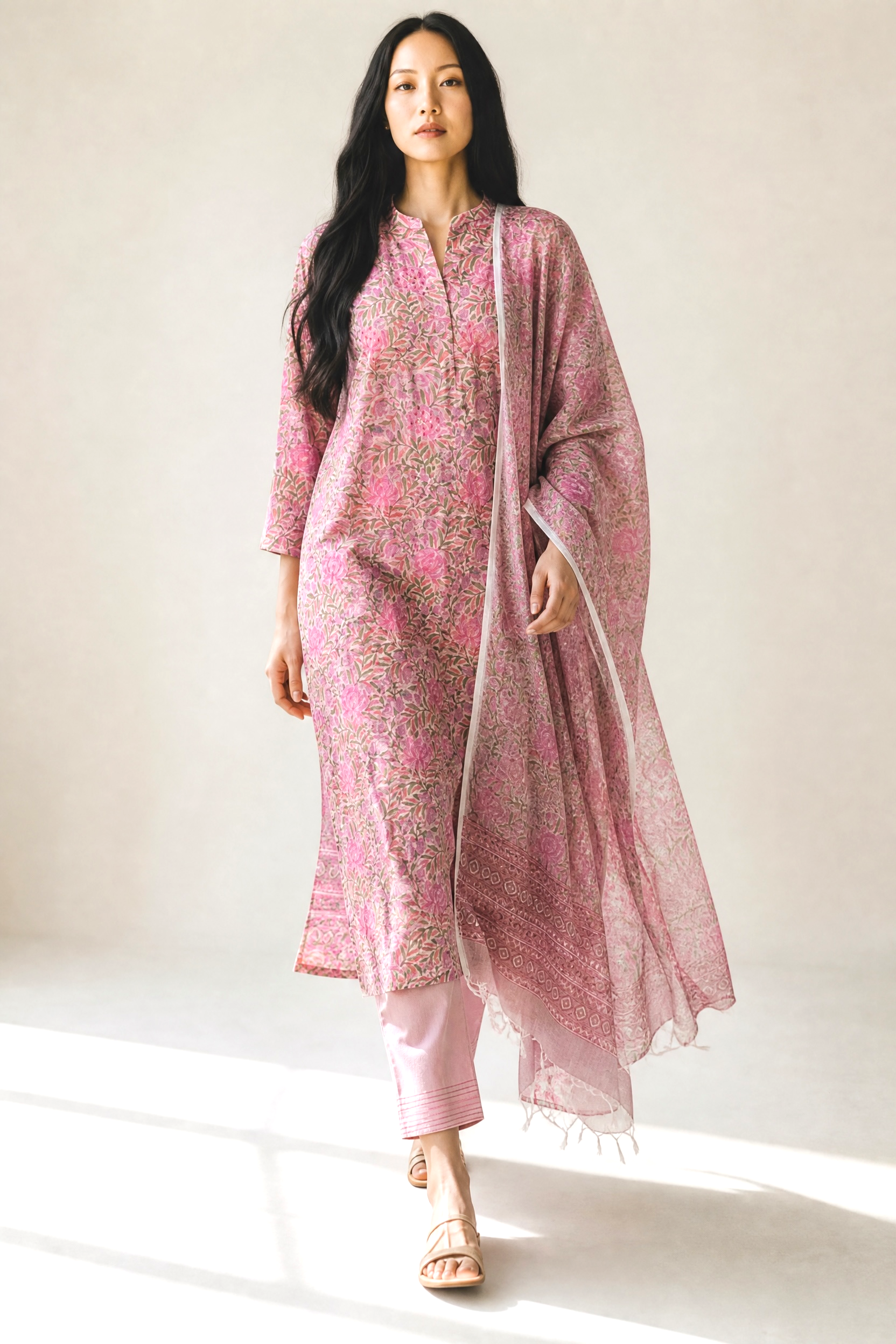 Kurti-Set - PINK.