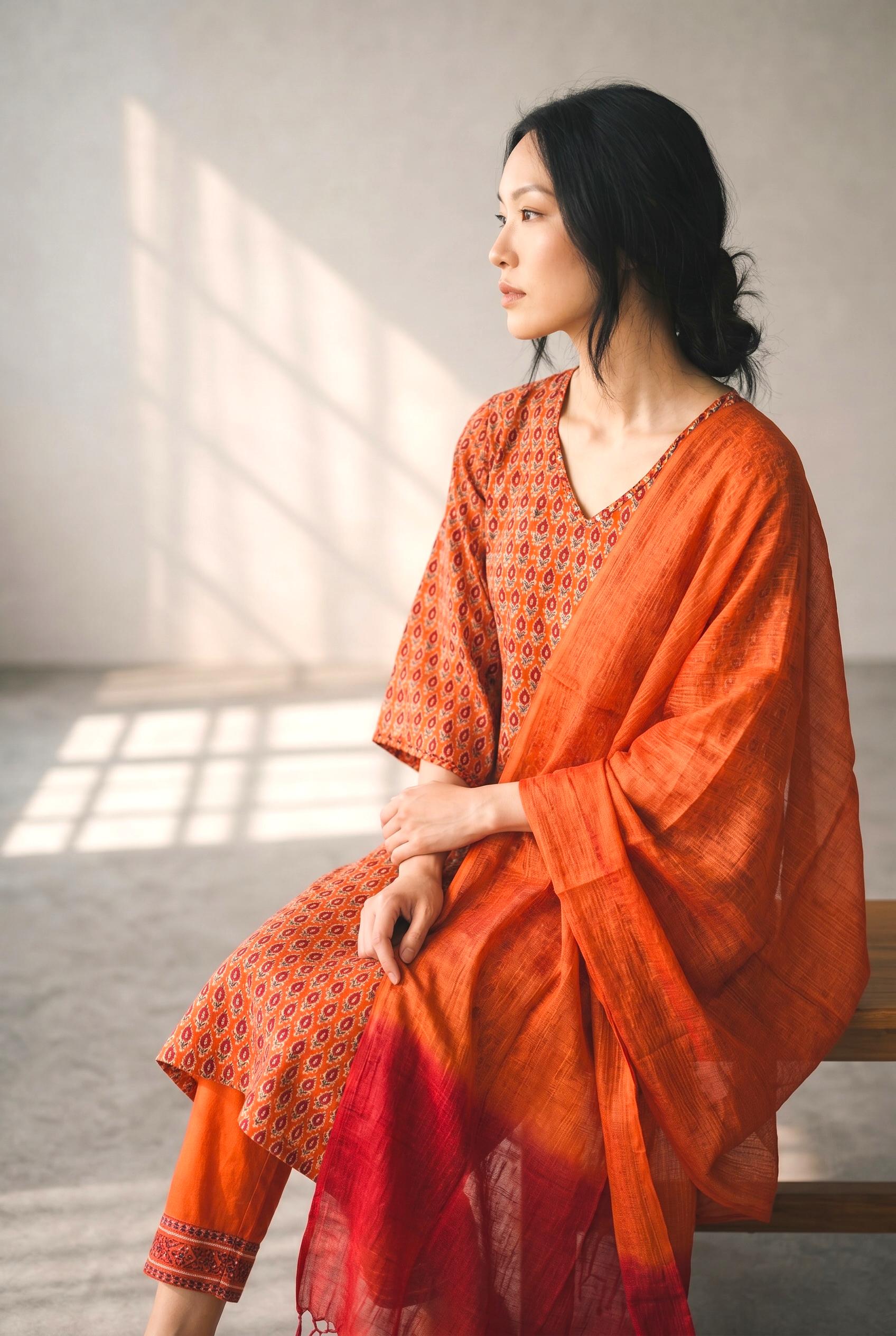pure cotton Kurti-Set