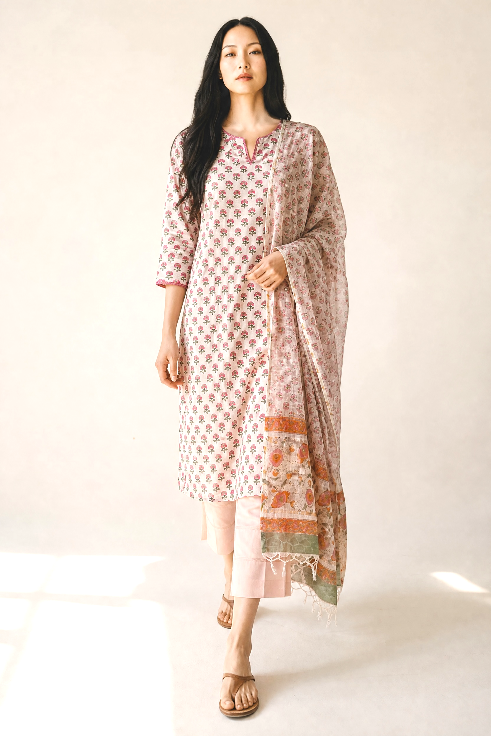 Kurti-Set - Peach.