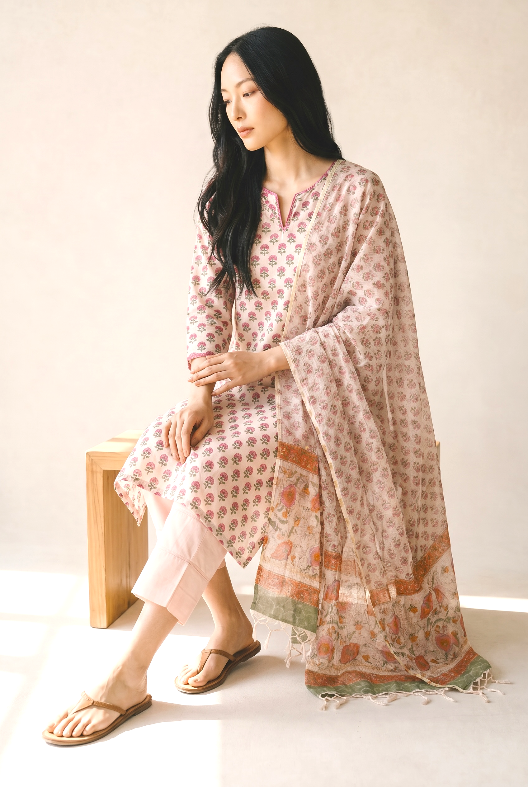 pure cotton Kurti-Set