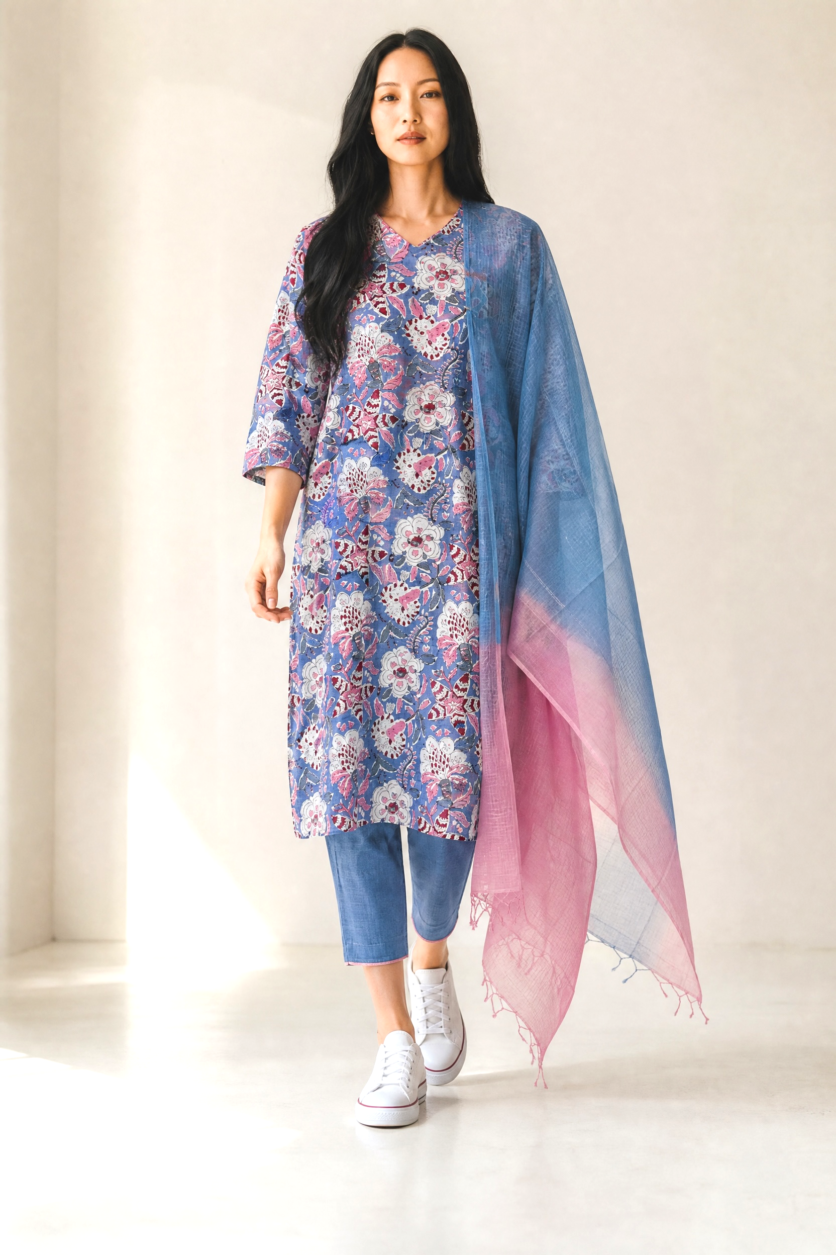 Kurti-Set - Grey.