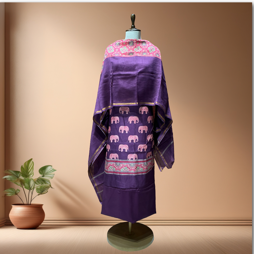 Maheshwari Silk Suit