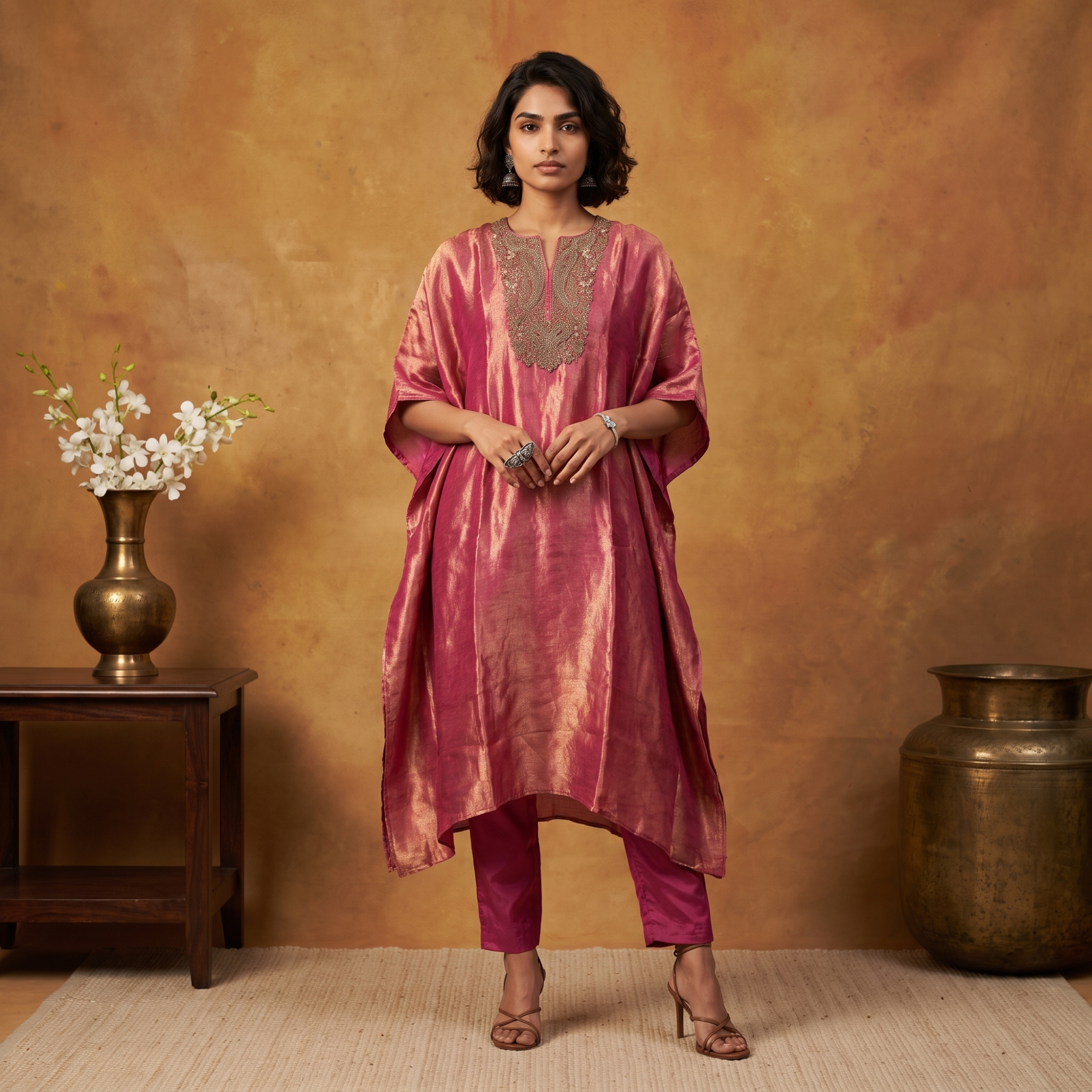 KAFTAN PATTERENED KURTA SET